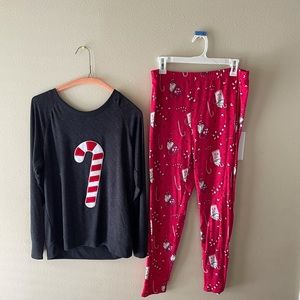 Candy Cane Christmas Pajama Set